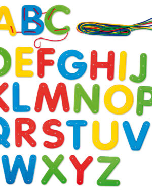 Upper case. Lacing letters