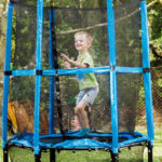 Trampoline with support
