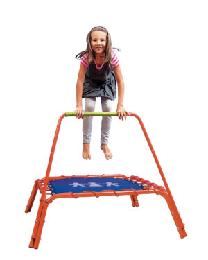 Trampoline with handle