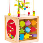 Multi-activity cube on wheels