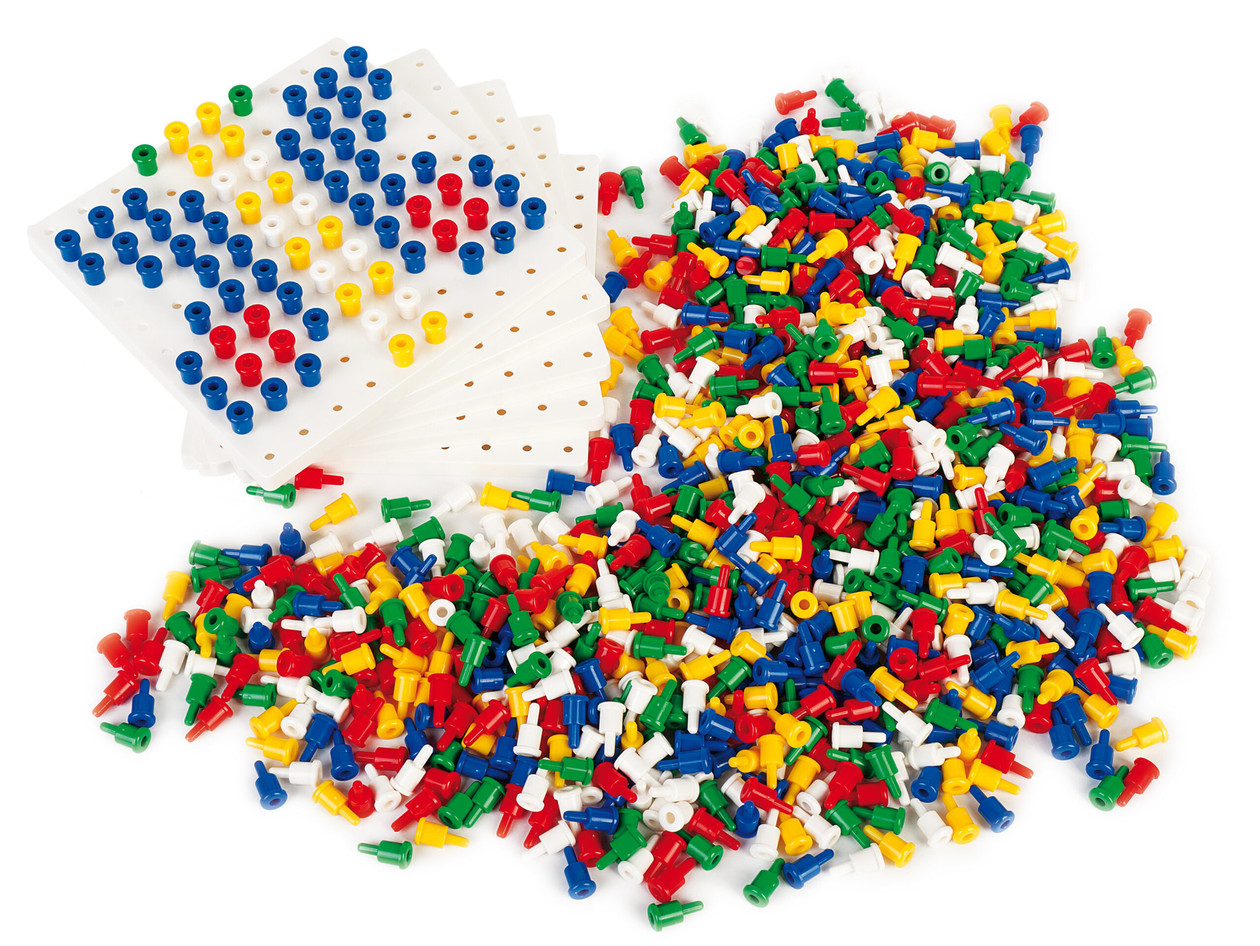 Boards with nails. Mosaic