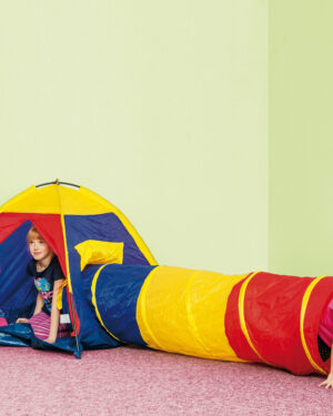 Tent with connecting tunnel